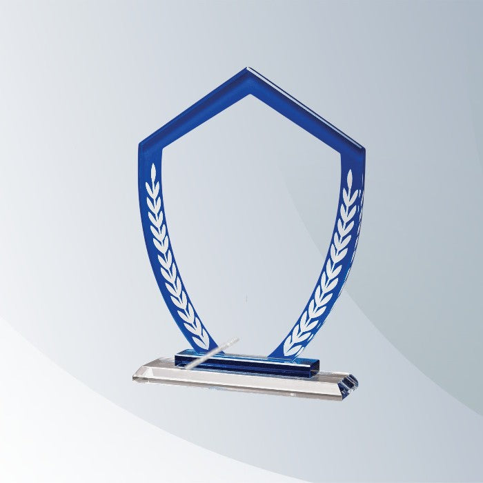 G3095 | Shield Shape StarFire Glass Award