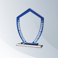 G3095 | Shield Shape StarFire Glass Award