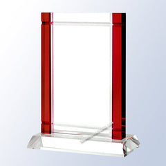 C1651 Red Deco Optic Crystal Award - American Trophy & Award Company - Los Angeles, CA 90022
