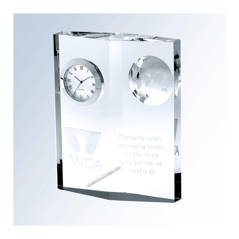 Crystal Globe Plaque Clock|Style C687