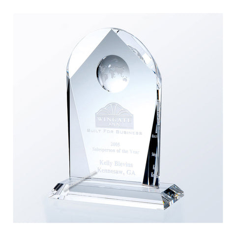 C918 Optic Crystal Arch Globe Award