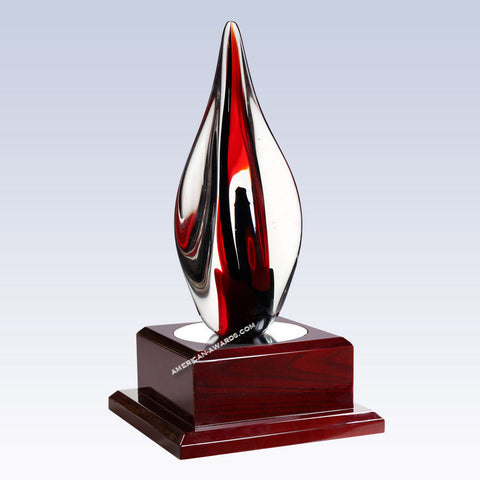 G1618 Red Contemporary Art Glass Award