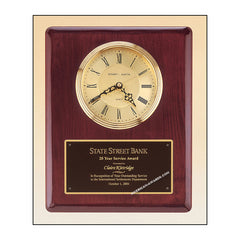 BC68 Rosewood Piano-finish Clock Plaque - American Trophy & Award Company - Los Angeles, CA 90022