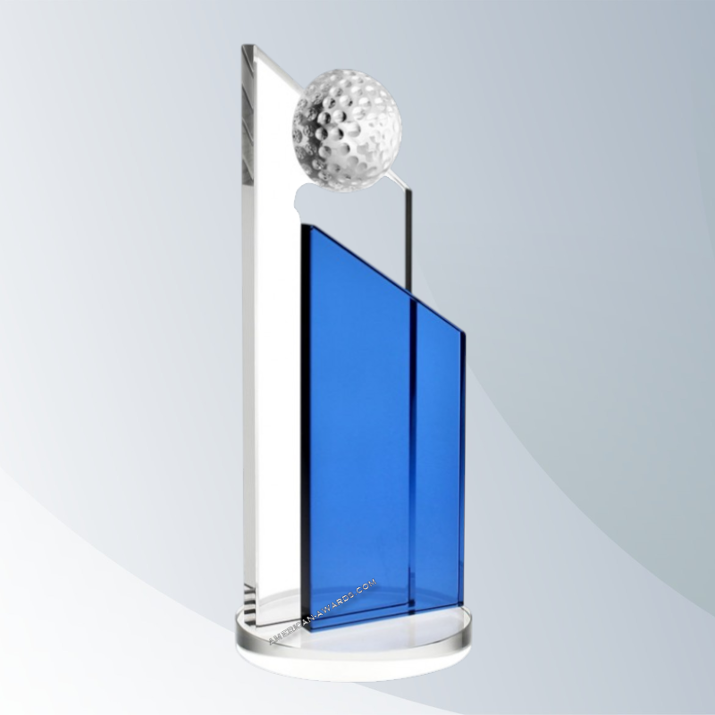 AT1223G | Crystal Blue Success Golf Award