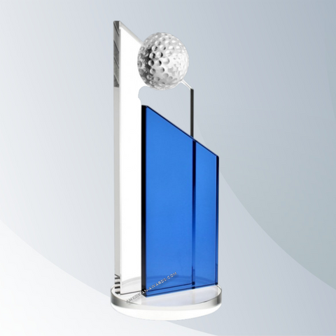 AT1223G | Crystal Blue Success Golf Award