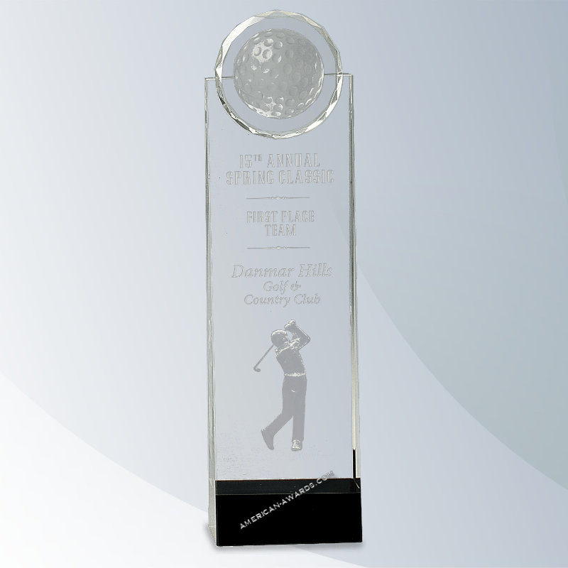 AT167 | Crystal Golf Ball Tower Award