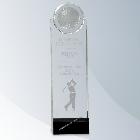 AT167 | Crystal Golf Ball Tower Award