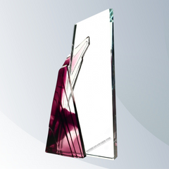 AT2506P | Geode-Purple Starfire Clear Glass Award