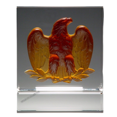 AT2887A | Optic Crystal Majestic Eagle-Amber