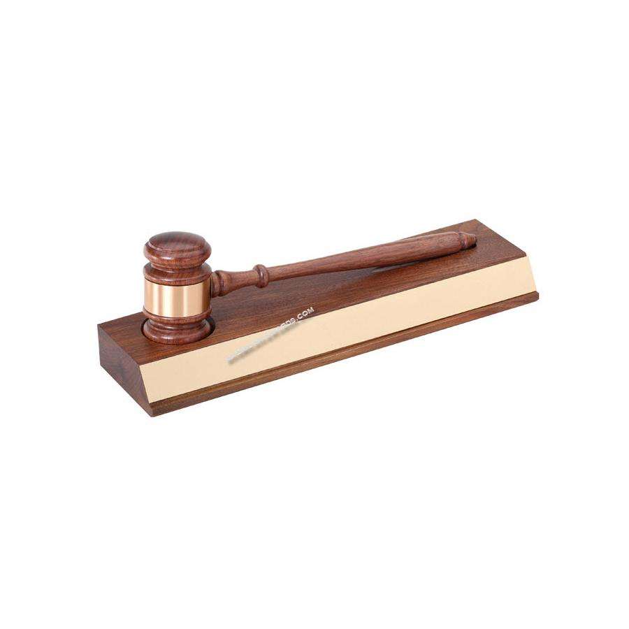 15G Walnut Gavel Presentation - American Trophy & Award Company - Los Angeles, CA 90022