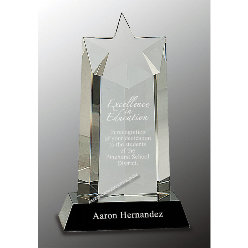  CRY010 Optic Crystal Rising Star Award - American Trophy & Award Company - Los Angeles, CA 90022