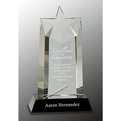  CRY010 Optic Crystal Rising Star Award - American Trophy & Award Company - Los Angeles, CA 90022