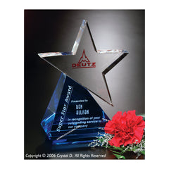 6436 Crystal Azure Star Award:American Trophy & Award Company Los Angeles, CA