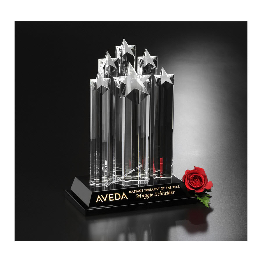 6919 Optic Crystal Starburst Award - American Trophy & Award Company - Los Angeles, CA 90022