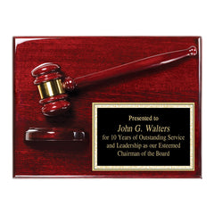 AGP40 Piano-finish rosewood gavel plaque - American Trophy & Award Company - Los Angeles, CA 90012