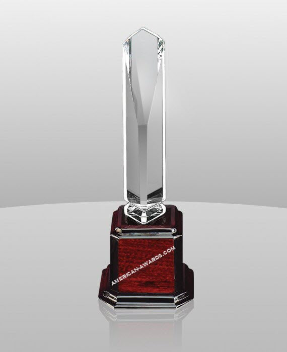 AT-950 Elegant Acrylic Obelisk Award - American Trophy & Award Company - Los Angeles, CA 90022