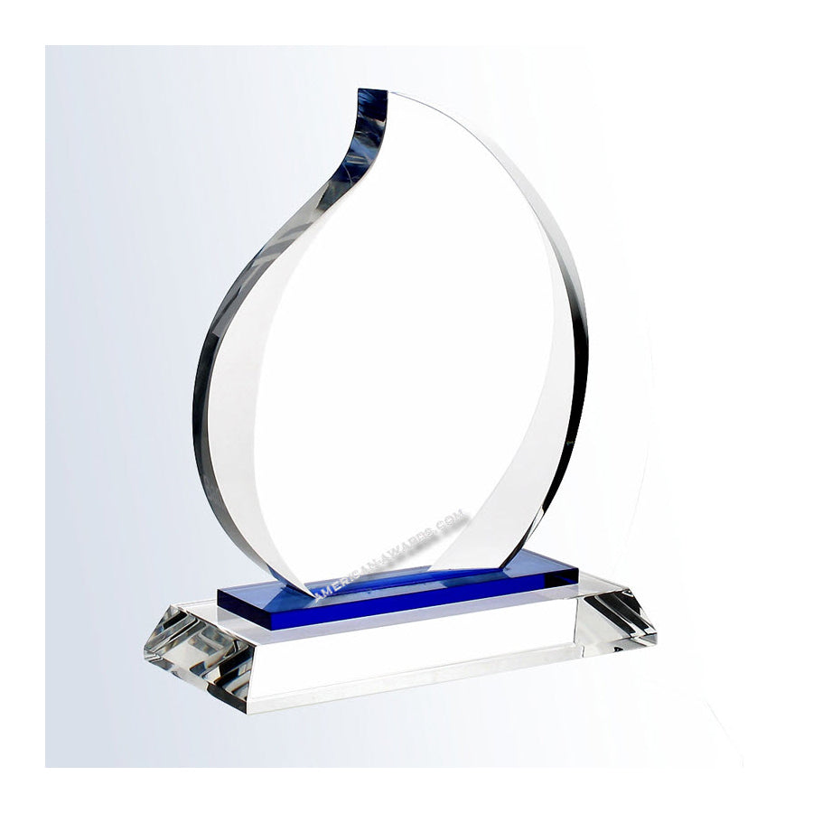 C1202 Crystal Blue Eternal Flame Award - American Trophy & Award Company - Los Angeles, CA 90022
