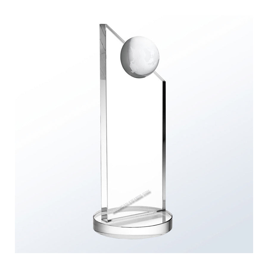 C1226 Optic Crystal Apex Globe Trophy - American Trophy & Award Company - Los Angeles, CA 90022