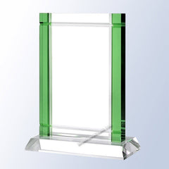C1650 Optic Crystal Green Deco Award - American Trophy & Award Company - Los Angeles, CA 90022