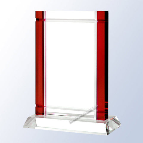 C1651 Red Deco Crystal Award
