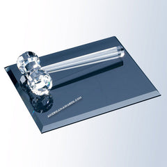 C504S Gem Cut Optic Crystal Gavel Presentation - American Trophy & Award Company - Los Angeles, CA 90022