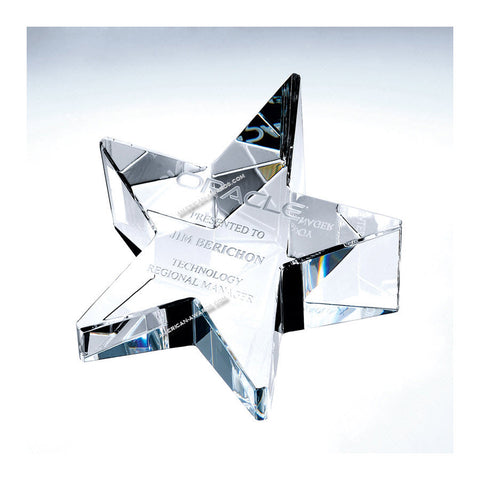Crystal Slant Star Paperweight|C606