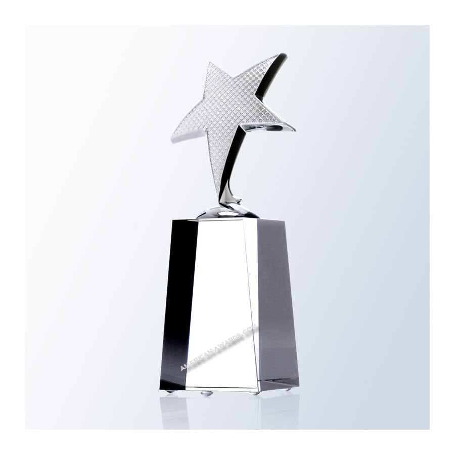 C8116 Optic Crystal Shooting Star Award:American Trophy & Award Company Los Angeles, CA