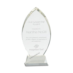 CRY164 Optic Crystal Flame Award - American Trophy & Award Company - Los Angeles, CA 90022