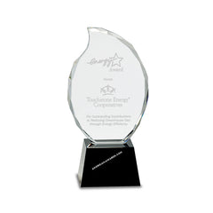 CRY309 Optic Crystal Flame Award - American Trophy & Award Company - Los Angeles, CA 90022
