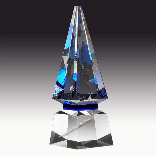 E2898 Prism Elite Blue Spire Crystal Award - American Trophy & Award Company - Los Angeles, CA 90022
