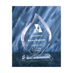 PB1610 Optic Crystal Torch Award - American Trophy & Award Company - Los Angeles, CA 90022