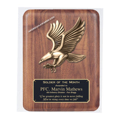 PC522 Genuine Walnut Eagle Plaque - American Trophy & Award Company - Los Angeles, CA 90012