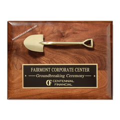 PC532 Genuine Walnut Shovel Plaque - American Trophy & Award Company - Los Angeles, CA 90012