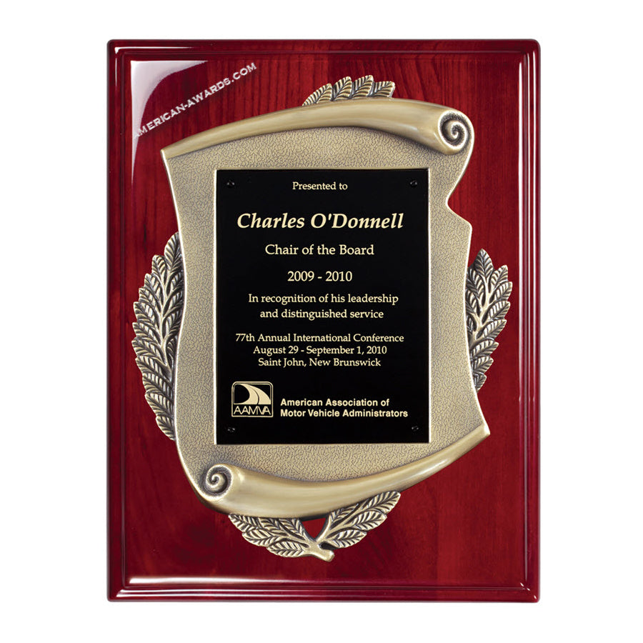 RP108 Rosewood finish Award Plaque - American Trophy & Award Company - Los Angeles, CA 90012