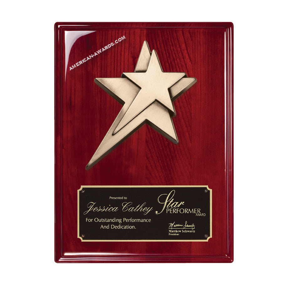 RP228 High Gloss Rosewood Award Plaque - American Trophy & Award Company - Los Angeles, CA 90012