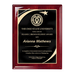 RP238 high gloss rosewood plaque - American Trophy & Award Company - Los Angeles, CA 90012