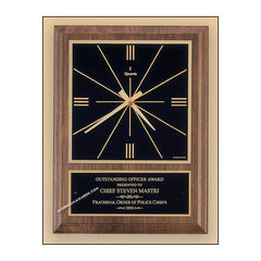 BC258 Walnut Quartz Wall Clock - American Trophy & Award Company - Los Angeles, CA 90022