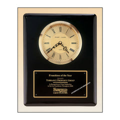 BC55 Ebony Piano-finish Clock Plaque - American Trophy & Award Company - Los Angeles, CA 90022