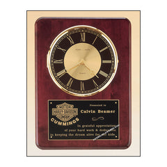 BC98 Roswood Finish Quartz Clock Plaque - American Trophy & Award Company - Los Angeles, CA 90022