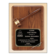 PG1687 Parliament Series Walnut Gavel Plaque - American Trophy & Award Company - Los Angeles, CA 90022