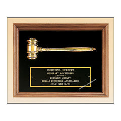 PG2440 Parliament Series Walnut Gavel Plaque - American Trophy & Award Company - Los Angeles, CA 90022